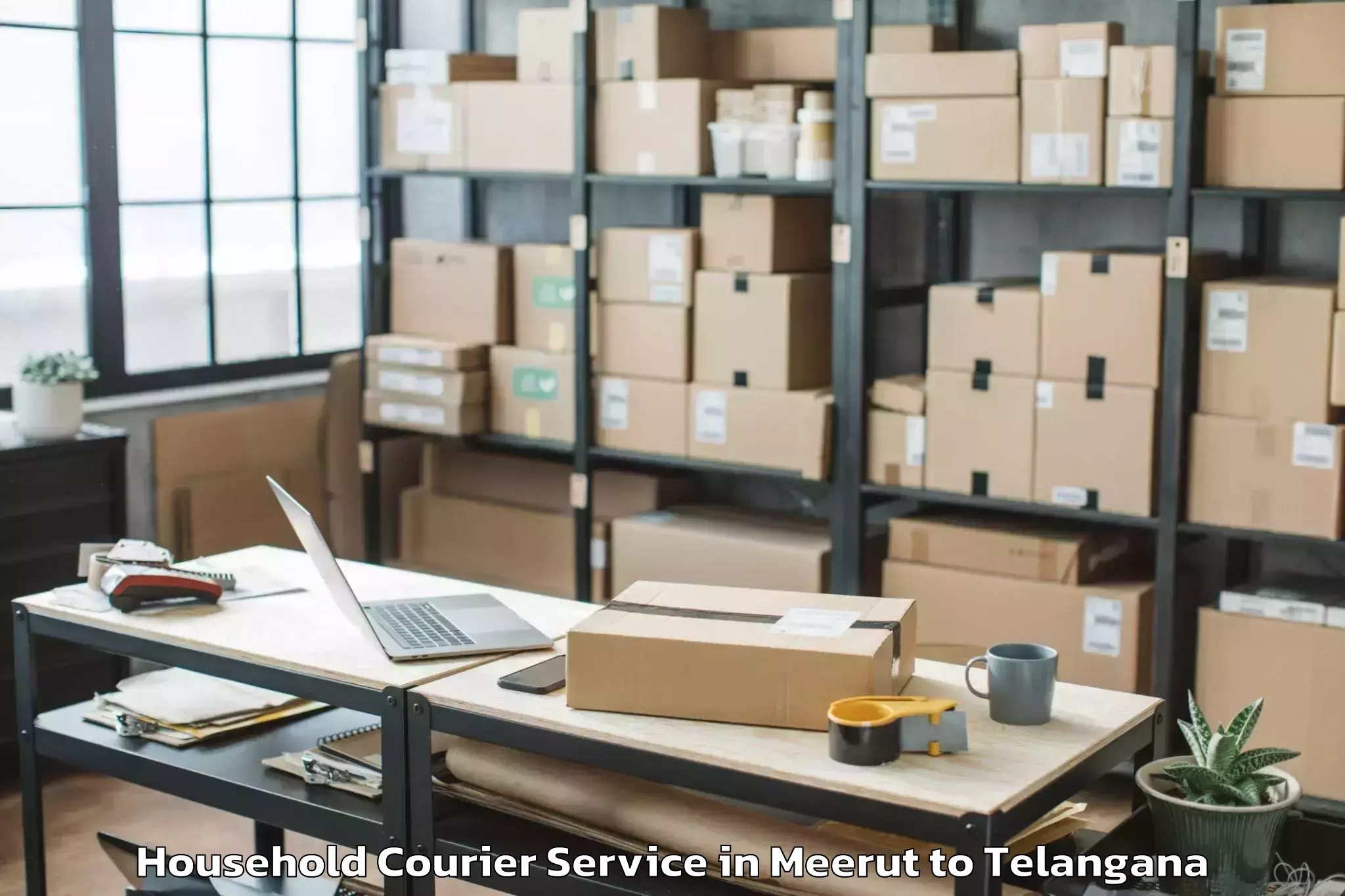 Reliable Meerut to Manneguda Household Courier